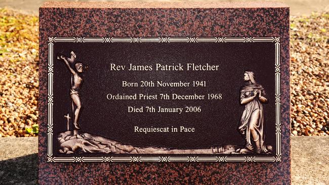 The updated gravestone after Patricia Feenan, the mother of a victim, forced the church to change it. Picture: Peter Lorimer