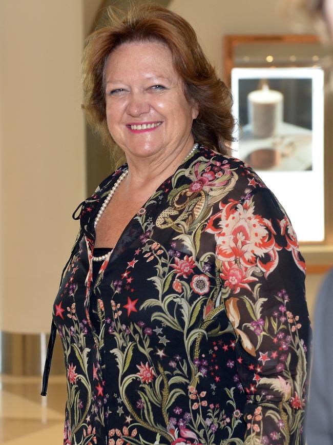 Australia’s richest woman, Gina Rinehart was present as well. Picture: Alf Sorbello