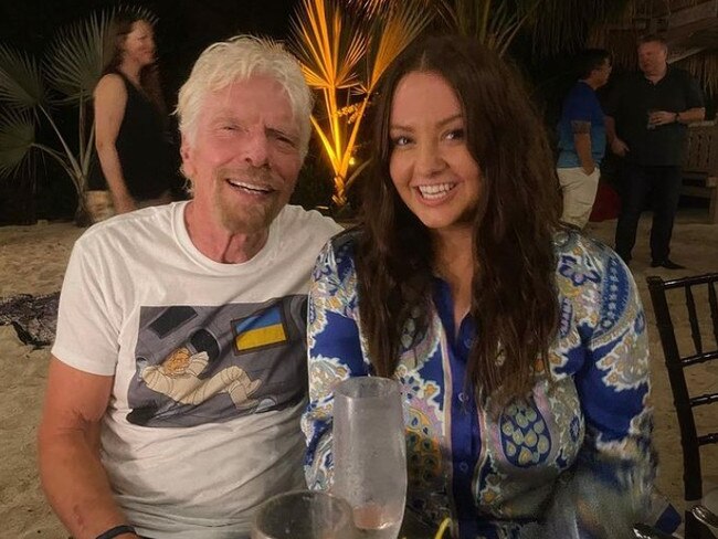 Since her attack, Jess has made connections with high flyers including Sir Richard Branson. Picture: Supplied.