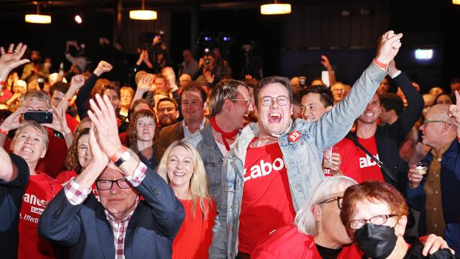 Federal Labor leader Anthony Albanese holds his Labor party function at Canterbury Hurlstone Park RSL. Picture: Sam Ruttyn