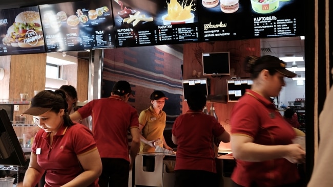 The fast food giant says holding on to its business in Russia is no longer tenable, nor is it consistent with McDonald's values.  Picture: Spencer Platt/Getty Images.