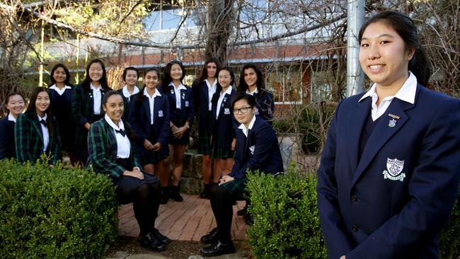 North Sydney Girls High School students. Picture: Annika Enderborg