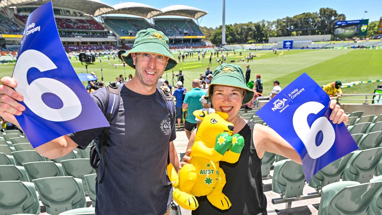 DECEMBER 7, 2024: Danny and Christine Haydon during the second day of the second test at Adelaide Oval. Picture: Brenton Edwards