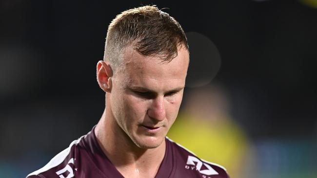 The Manly vs. South Sydney preliminary final match is expected to be delayed. Picture: Getty Images.