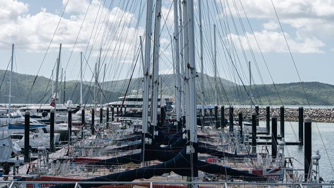 Clipper race boats have been prepped for the potential coming cyclone.