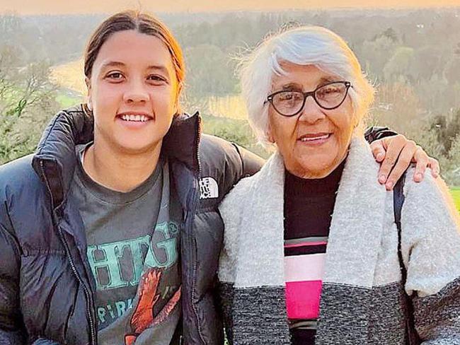 Sam Kerr and her grandmother Coral Kerr. Picture: Supplied - https://www.everand.com/article/664517663/Sam-Kerr-They-Sacrificed-Everything-For-Me