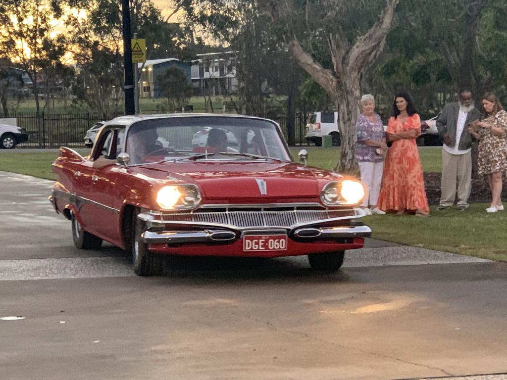 The students arrive at the St James Lutheran College formal.