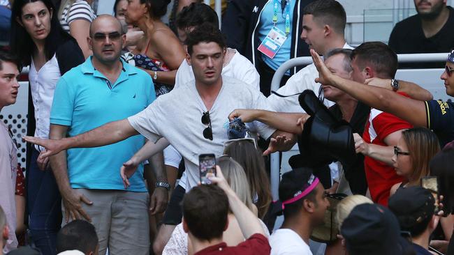 Tennis Australia is probing an incident which happened in front of innocent bystanders. Picture: Michael Klein