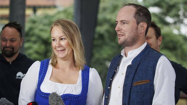 Oktoberfest Festival Directors Kim and Boris Zoulek. Picture: Lachie Millard