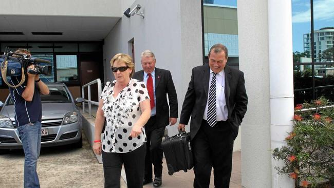 IMPORTANT ROLE: Bruce and Denise Morcombe along with Peter Boyce break for lunch in the inquest into Daniel Morcombe&#39;s disappearance. Picture: Jason Dougherty