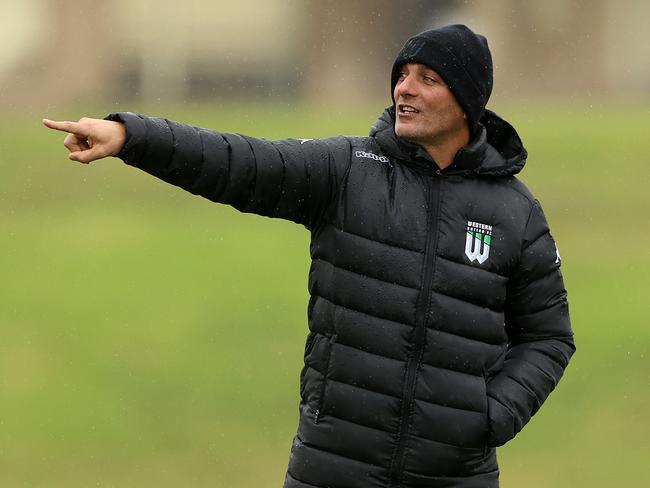 Western United coach John Aloisi has been preparing his team for the A-League grand final. Picture: Robert Cianflone/Getty Images