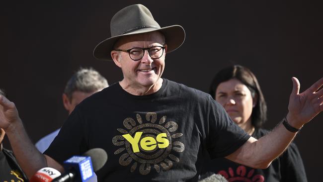 Prime Minister Anthony Albanese. Government folk are a little bit worried about what the Voice disaster will mean for his standing with the public. Picture: NCA NewsWire/Martin Ollman