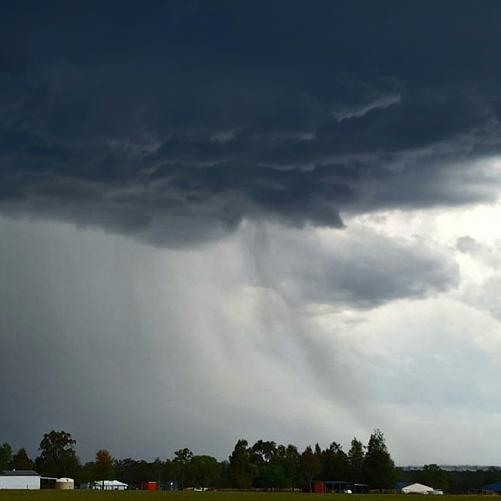 A severe thunderstorm above Purga. Picture: Brisbane Weather