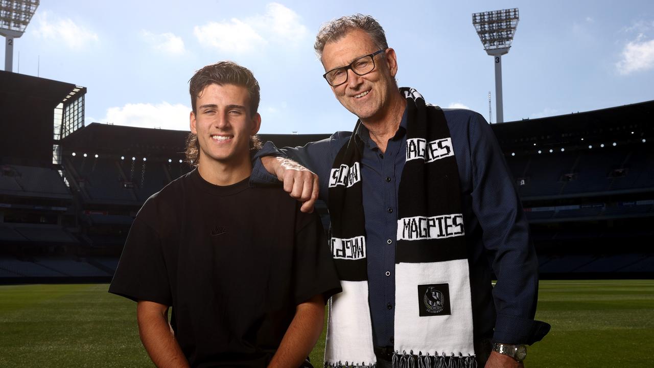 Nick and Peter Daicos prior to the 2021 AFL draft. Photo by Michael Klein.