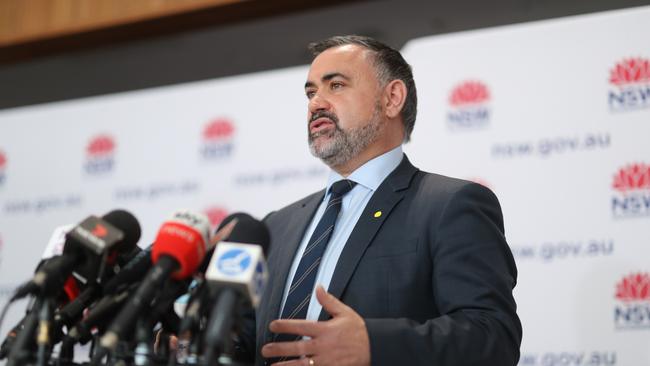 NSW Deputy Premier John Barilaro provides an update on COVID-19. Picture: NCA NewsWire / Christian Gilles