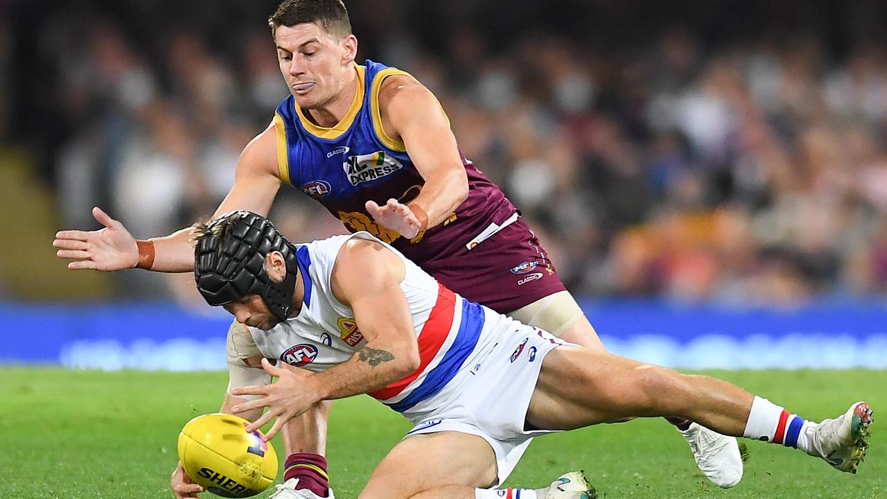 The Caleb Daniel umpiring shocker could have been fatal for the Bulldogs. Picture: AFL Photos/Getty Images