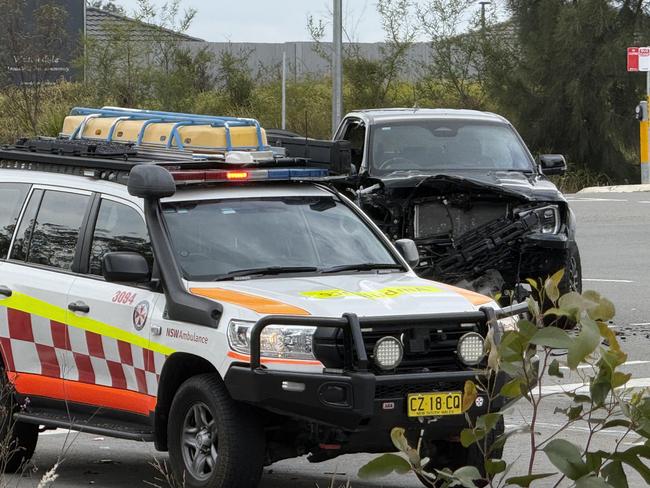 The black Raptor which was hit by the white Renault in the crash on Camden Valley Way on Wednesday, November 13.