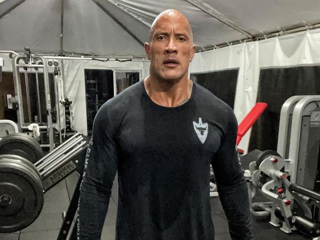 The Rock doesn't skip leg day.