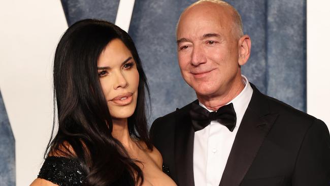 Jeff Bezos and Lauren Sanchez at the Vanity Fair Oscar Party in Beverly Hills, California last year. Picture: Amy Sussman/Getty Images