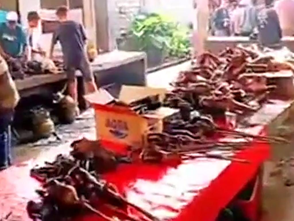 Wuhan’s Huanan Seafood Wholesale Market is a “wet market’’ where exotic animals are kept alive in cages before being sold for meat.