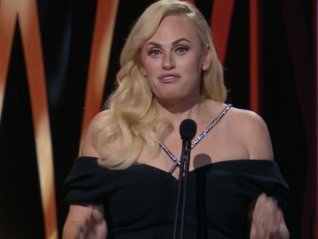 Rebel Wilson hit out at the SMH during her AACTA speech.