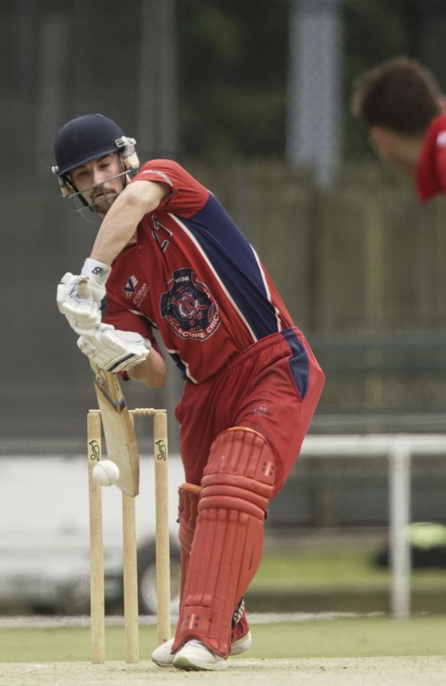 Meyrick Buchanan on his way to a century for the Demons.