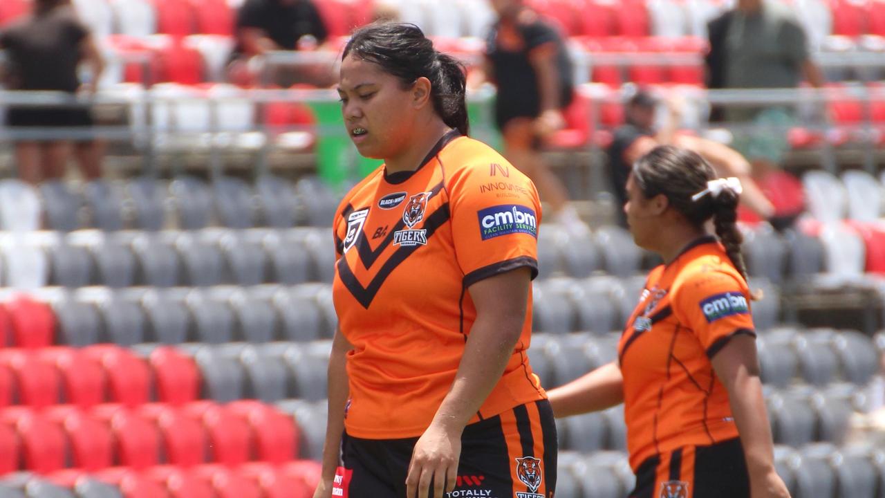 Alice Shannon. Harvey Norman under-19s action between Redcliffe and the Brisbane Tigers. Sunday February 11, 2024.