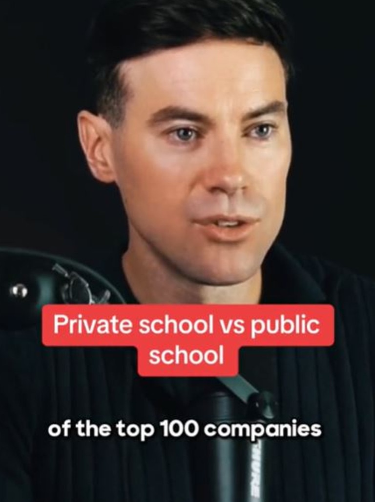 Zane Marshall believes there is a ‘huge difference’ between private school and public school educated Aussies. Picture: @zaneos/TikTok