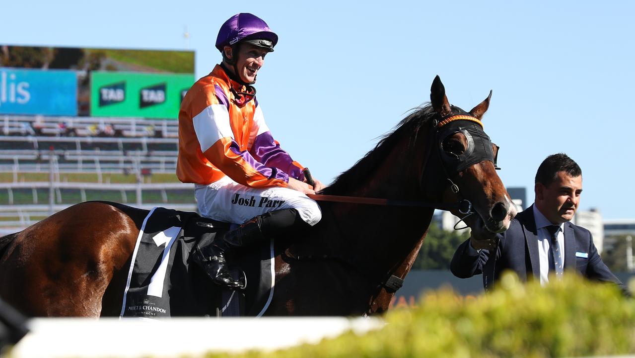 El Castello returns to scale after winning the Spring Champion Stakes at Randwick on Saturday. Photo: Jeremy Ng/Getty Images.