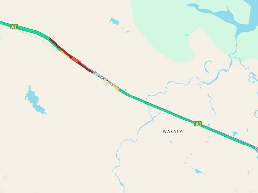 The crash happened on the Bruce Highway near Gumlu.