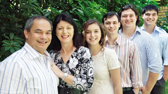 Tom Tate with his wife Ruth and children Emily, David, Alex and Chris