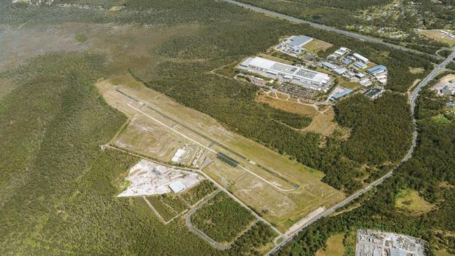 Aerial photograph of the Central Coast Airport at Warnervale.