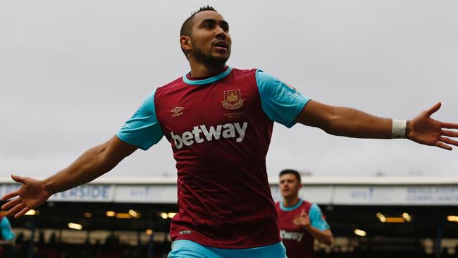 (FILES) This file photo taken on February 21, 2016 shows West Ham United's French midfielder Dimitri Payet celebrating after scoring their fifth goal during the English FA Cup fifth round football match between Blackburn Rovers and West Ham United at Ewood Park in Blackburn, north west England on February 21, 2016. West Ham won the game 5-1. West Ham United playmaker Dimitri Payet has informed the club of his desire to leave and no longer wishes to play for them, manager Slaven Bilic revealed on January 12, 2017. / AFP PHOTO / Lindsey parnaby / RESTRICTED TO EDITORIAL USE. No use with unauthorized audio, video, data, fixture lists, club/league logos or 'live' services. Online in-match use limited to 75 images, no video emulation. No use in betting, games or single club/league/player publications. /