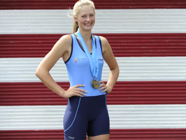 Georgie Gotch previously won medals at the Youth Olympics in rowing. Pictured in 2013.