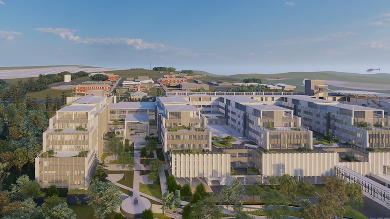 An artist’s impressions of the new Toowoomba Hospital at the site of the old Baillie Henderson Hospital. Photo: Supplied.