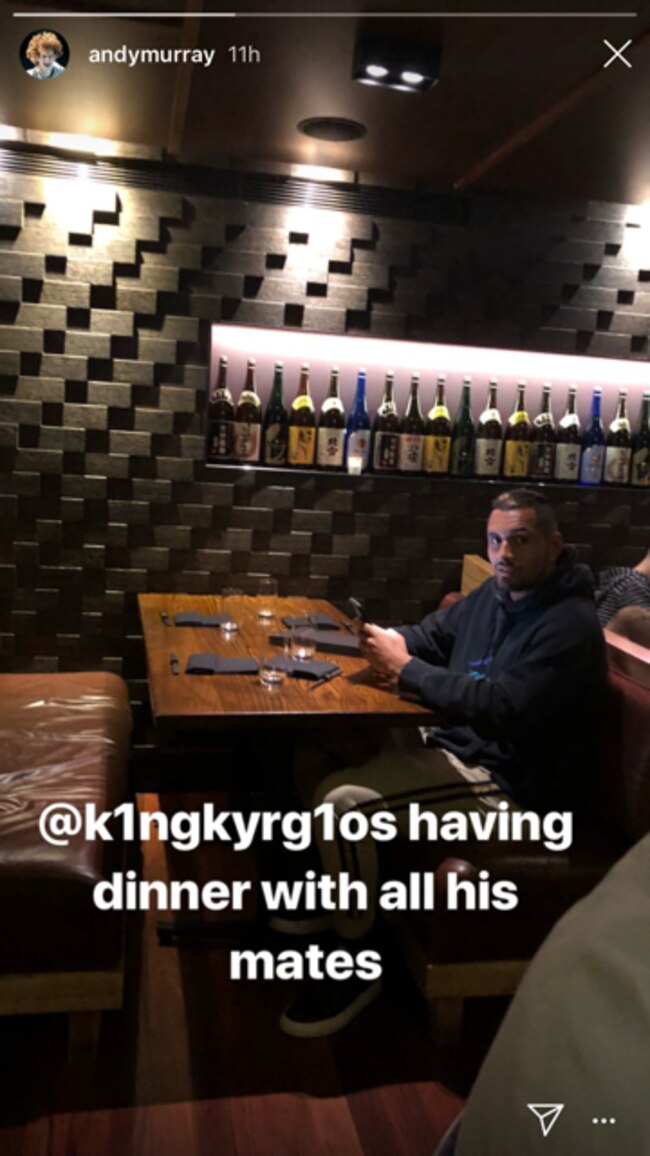 Andy Murray trolling Nick Kyrgios on social media.