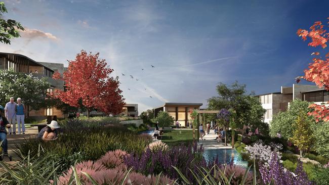 An artist’s impression of a garden at Waterbrook Bayview. Picture: Supplied.