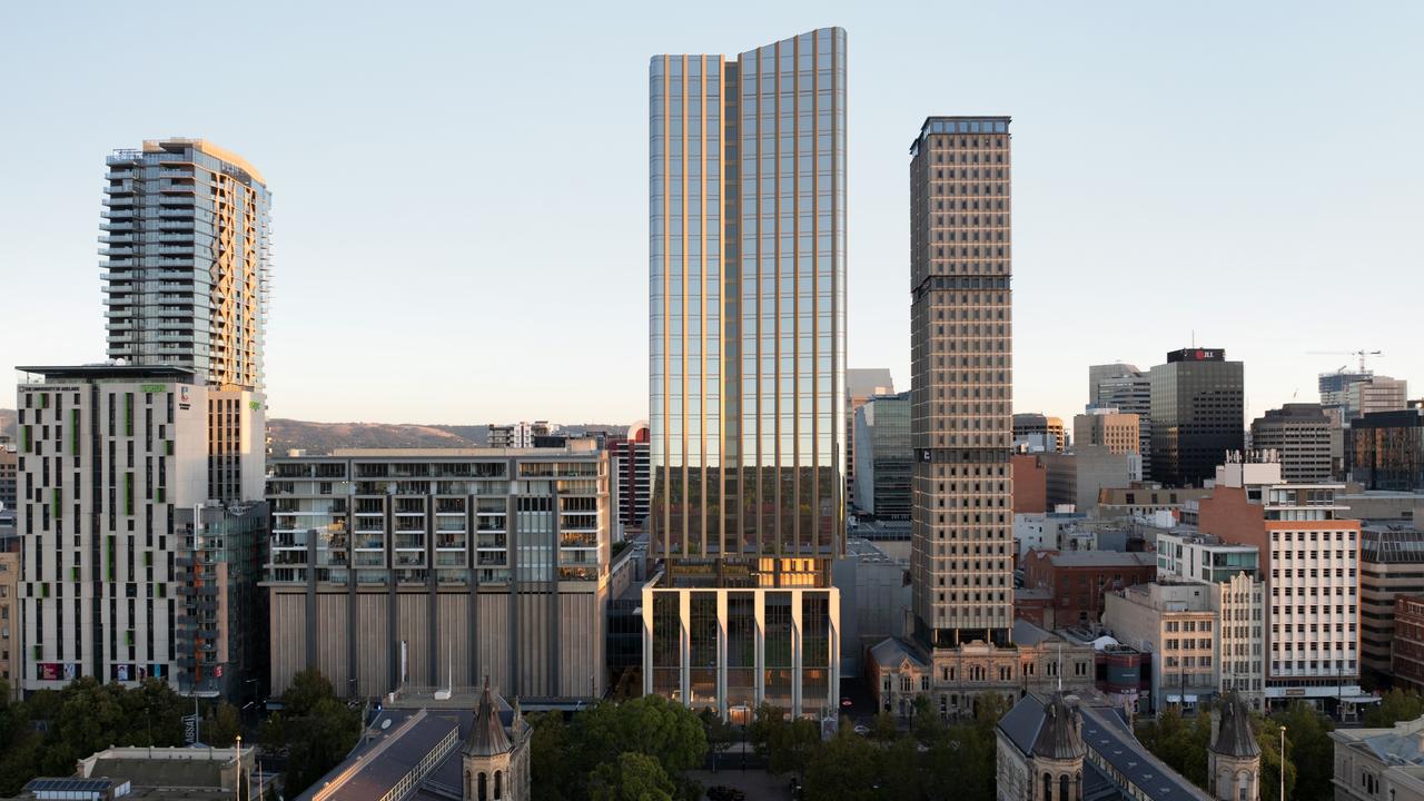 Artist's impression of the tower, which would become Adelaide’s second tallest. Picture: Supplied by Precision Group