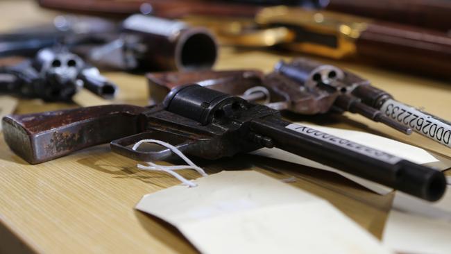 This ancient revolver was among those collected last year. Picture: NSW Police Media