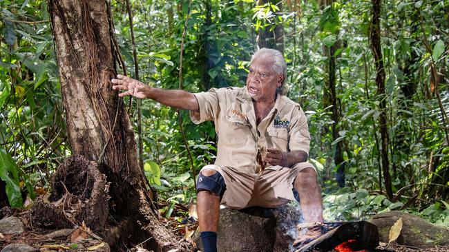 Kuku Yalanji Elder Uncle Roy Gibson at Mossman Gorge. Picture: Brian Cassey