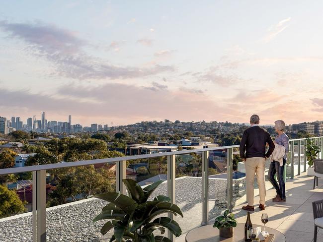 QLD REAL ESTATE: Residents will be able to relax on the roof terrace and overlook the Brisbane CBD.