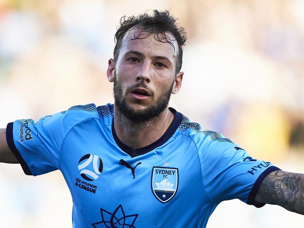 MELBOURNE, AUSTRALIA – NOVEMBER 10: Bruno Fornaroli of Melbourne City  celebrates his first goal of the match during the 6th round of the Hyundai  A-League between Melbourne City and the Newcastle Jets