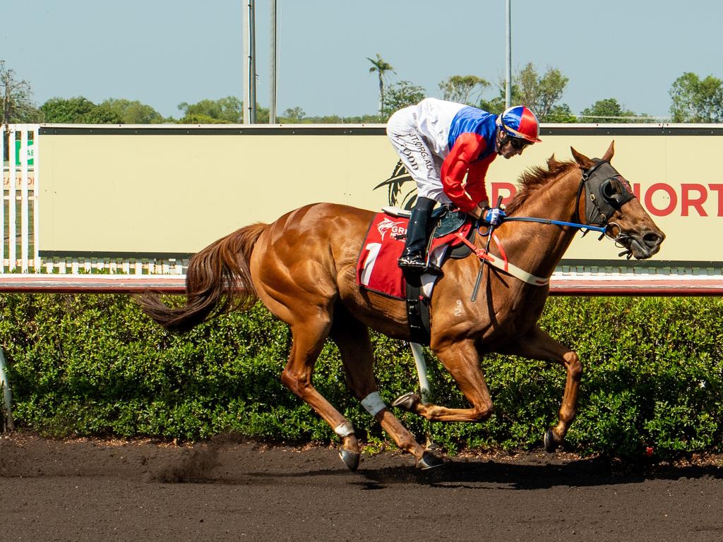 Supplied Editorial The Captain for Gary Clarke with Jarrod Todd on board won the $22,000  Great Northern Handicap (1100m) at Fannie Bay on October 3 2020. Picture  Caroline Camilleri