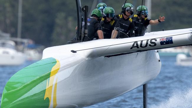 It was a case of close but no cigar for Australia’s SailGP team in Sydney. Photo: Bob Martin for SailGP.