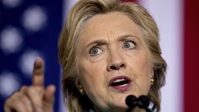 Democratic presidential candidate Hillary Clinton has come under fire over an FBI probe into her emails. Picture: AFP