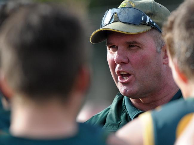 NFL Football: Bundoora V Northcote Park. Northcote coach Jason Heatley