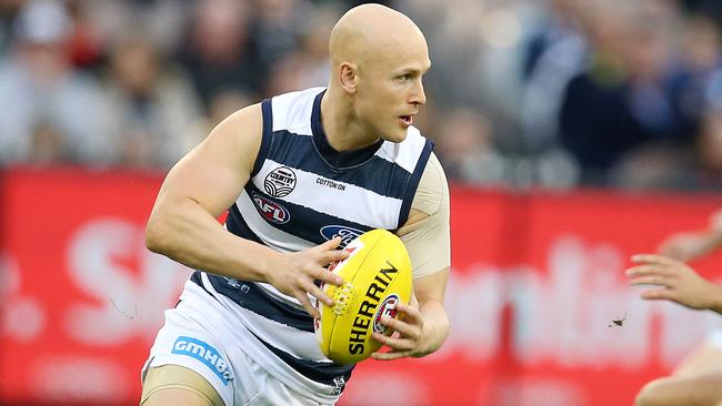 Gary Ablett in action for Geelong against Essendon. Picture: Michael Klein