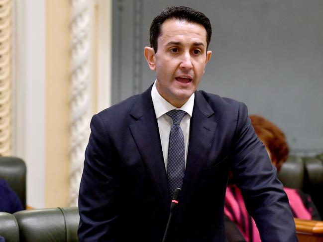 BRISBANE, AUSTRALIA - NewsWire Photos October 12, 2022: Opposition leader David CrisafulliCoverage from inside sitting day, including Question Time, at Queensland Parliament House in Brisbane.Picture: NCA NewsWire / John Gass