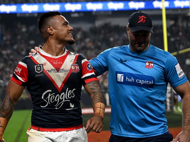 NRL 2024 RD01 Sydney Roosters v Brisbane Broncos - Spencer Leniu. Picture: NRL Photos