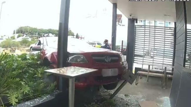 A 54-year-old woman from Margate was injured on Friday, May 24 after she was hit by a car while eating her lunch at Red Rooster on Anzac Ave, Redcliffe. Picture: QPS